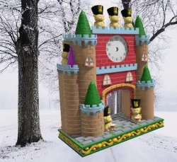 Teddy Bear Castle Clock