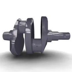 Two-stroke engine crankshaft