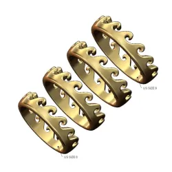 Wave pattern stacker band US sizes 6to9 3D print model