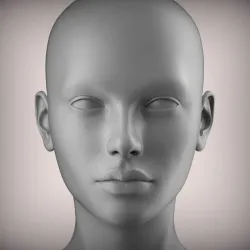 1 3D Head Face Female Character Women teenager portrait doll bjd Low-poly 3D model