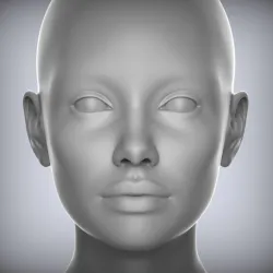 3 3D Head Face Female Character Women teenager portrait doll 3D Low-poly 3D model