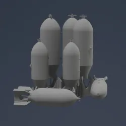 AN-M65 1000pounds and AN-M66 2000pounds GP bombs in 1/72