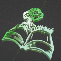 Book and Trees Pendant
