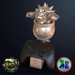 BOWSER SWITCH CONTROLLER HOLDER - 1 & 2 CONTROLLERS - MARIO BROS - ETERNAL