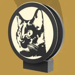 Cat lamp, with led, three different models included!