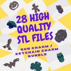 Charms / KeyChain Charm BUNDLE! - 28 HIGH QUALITY GUN CHARMS & KEY CHAIN CHARMS!