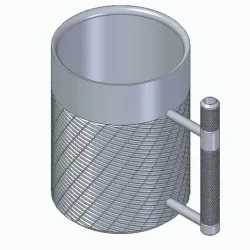 Cool Mugcup with knurling (STL)