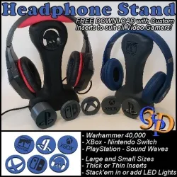 Custom Video Game Headphone Stand for Warhammer Playstation Xbox Nintendo
