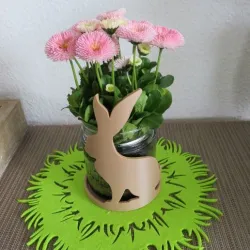 Deco bunny for glasses and vases