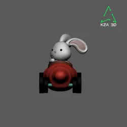 Easter Bunny in the Car