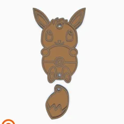 Eevee Wagging Tail Keychain