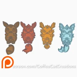EEVEELUTIONS GEN-1 WAGGING TAIL KEYCHAINS