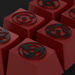 Embossed Mangekyo Sharingan Uchiha-Naruto themed keycaps
