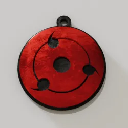 eye power of the uchihas key chain