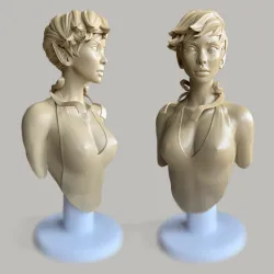 Female elf bust with bow 70mm
