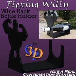 Flexing Willy the Wine Rack Bottle Holder Naughty Kitchen Decor