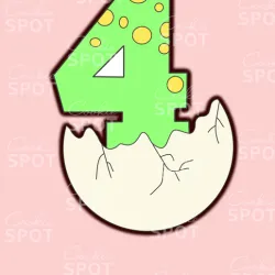 Four Egg Shell Dinosaur Cookie Cutter