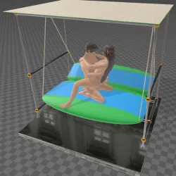 Fun on the swing bed