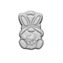 Gnome Bunny STL FILE FOR 3D PRINTING - LASER CNC ROUTER - 3D PRINTABLE MODEL STL MODEL STL DOWNLOAD BATH BOMB/SOAP