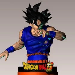 GOKU DRAGON BALL SUPER SIGN ULTRA INSTINCT BUST