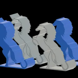 Horse and Unicorn Shape Phone Stand Bundle, Hollow and Solid version, 4 STL's - Instant Download - No Supports Needed