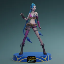 JINX LEAGUE OF LEGENDS WILD RIFT FREE 3D STL