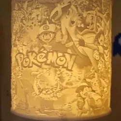 Lamp shade Pokémon lithophane