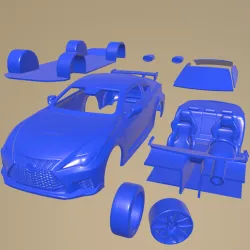 Lexus RC-F Track Edition 2020 PRINTABLE CAR IN SEPARATE PARTS