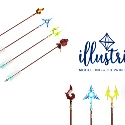 LINK Elemental Arrowheads STL FILES [The Legend of Zelda: Breath of the Wild]
