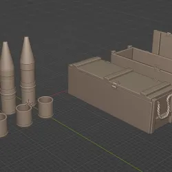 MODERN - 152mm Ammunition & Crate - M551 Sheridan - 1/35