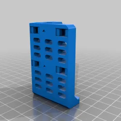 Modular Snap Together Raspberry Pegboard Deep Rail Mount