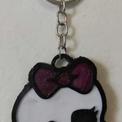 Monster High Logo Skull Keychain