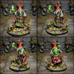 Muhroom wizard on giant gnawshroom ( squigg )