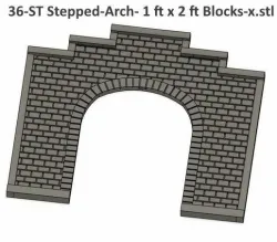 N Scale Stone Arch Single Track Tunnel Portal ...