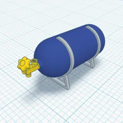 Nitrous / NOS tank + valve +  holder