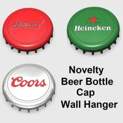 NOVELTY BEER BOTTLE CAP WALL HANGER