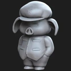 Oolong in green uniform - Dragon ball - 3D print ready