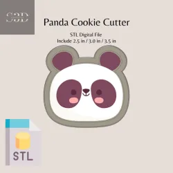Panda Digital STL Files Download - Panda Cookie Cutters Printable - Cookie Cutter
