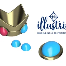PEACH Accessories STL FILES [Super Mario Bros]