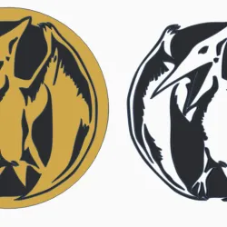 Pink Ranger Crest/Power coin/decal Pterodactyl MIGHTY MORPHIN POWER RANGERS