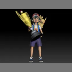 Pokemon Ash Ketchum Champion Trophy