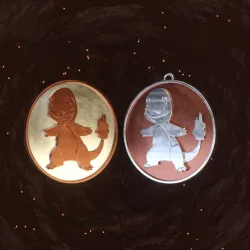 Pokemon - Charmander Badge/Coin/Keychain/Pendant