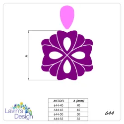POLYMER CLAY CUTTER / DANGLE DROP  SHAPE / 4 SIZES / 8 CUTTERS / LED644