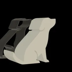 Puppy and Cat Shape Phone Stand Bundle, Hollow and Solid version, 4 STL's - Instant Download - No Supports Needed
