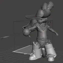 Puss in power armor boots
