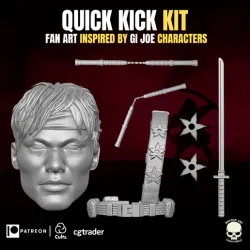 Quick Kick Kit 3D printable File For Action Figures