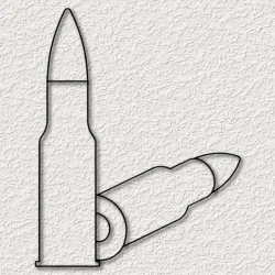 Rifle Bullet wall art ammo wall decor 2d art