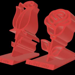 Rose and Tulip Shaped  Phone Stand Bundle- Instant Download - No Supports Needed