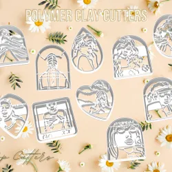 Set of 10 Swiftie Era Tour Taylor Swift Inspired Polymer Clay Cutters
