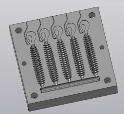 Silicone bait casting mold.  Bait 3d printer mold